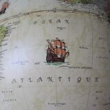 Vintage world-map lamp