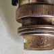 Old bronze lamp base, brown patina - Made in England