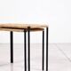 Tables empilables en métal / rotin par Carl Auböck