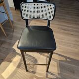 Red Edition black oak cane high stool