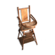 Wooden high chair for doll or bather, antique toy