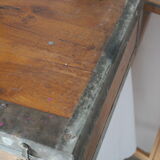 Painter's case in walnut and metal early XX