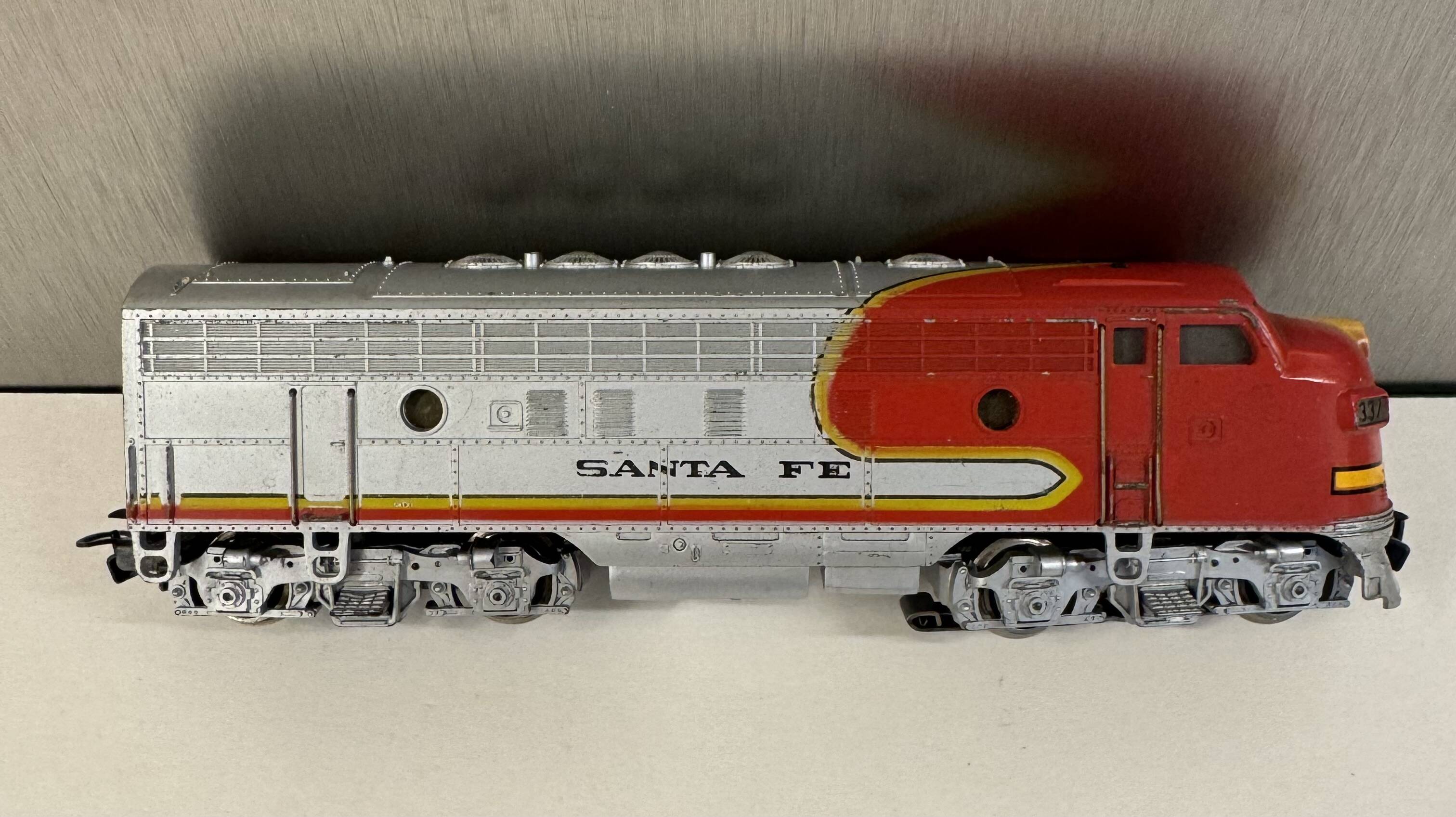 Old train locomotive Marklin Santa fe USA