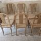 6 chaises cannées art déco rénovées