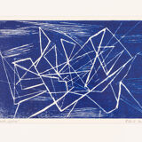 Netz, Wood Cut on Paper, 57 x 36 cm