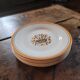 6 Montereau earthenware dessert plates - Floral decoration, circa 1950