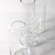 3 vases en verre transparent, Suède années 2000