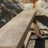 Pair of solid wood benches - brutalist