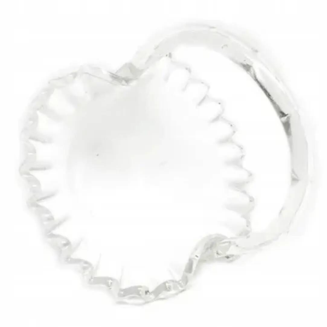 Decorative basket, white glass, Poland, 1970s
