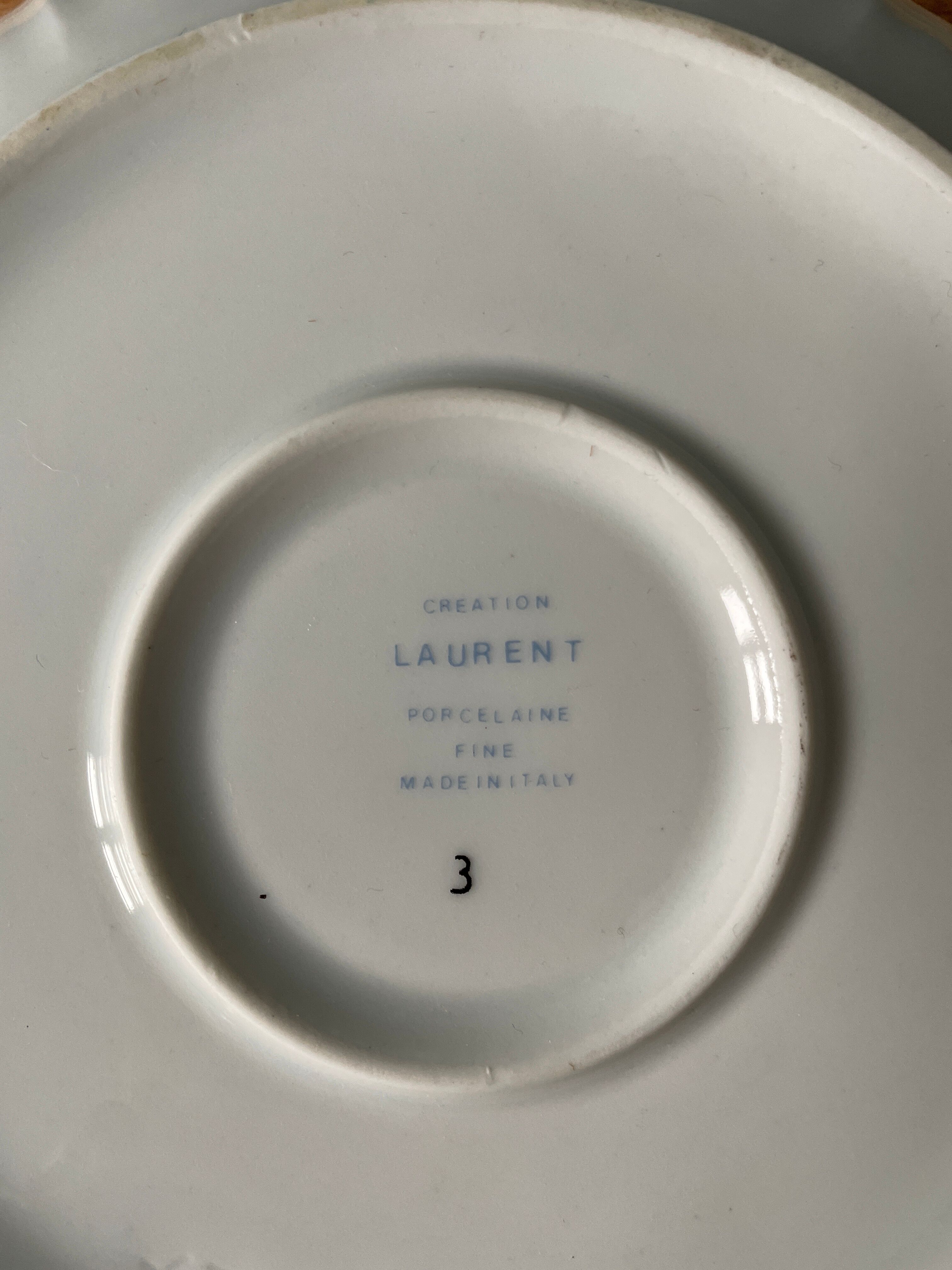 Vintage fine porcelain salad bowl, "Laurent creation"