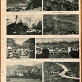 Map of the alps and rhone valley from 1945