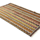 Anatolian handmade kilim rug 244 cm x 138 cm