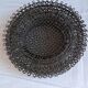 6 black metal serving plates
