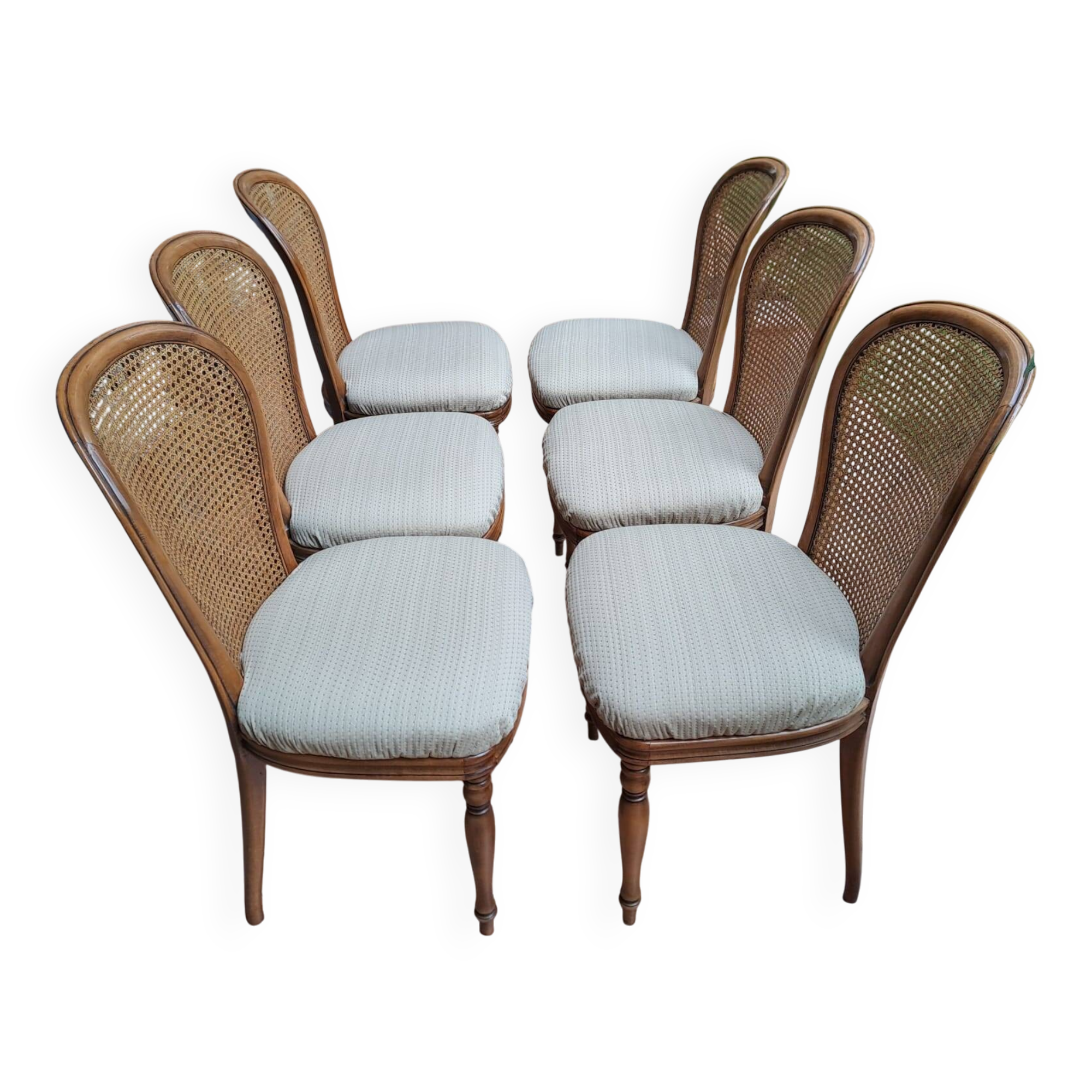set of 6 wooden chairs