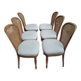 set of 6 wooden chairs