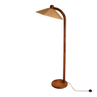Lampadaire en bois articulé vintage