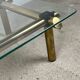 Table basse italienne vintage 80'S en laiton et fer