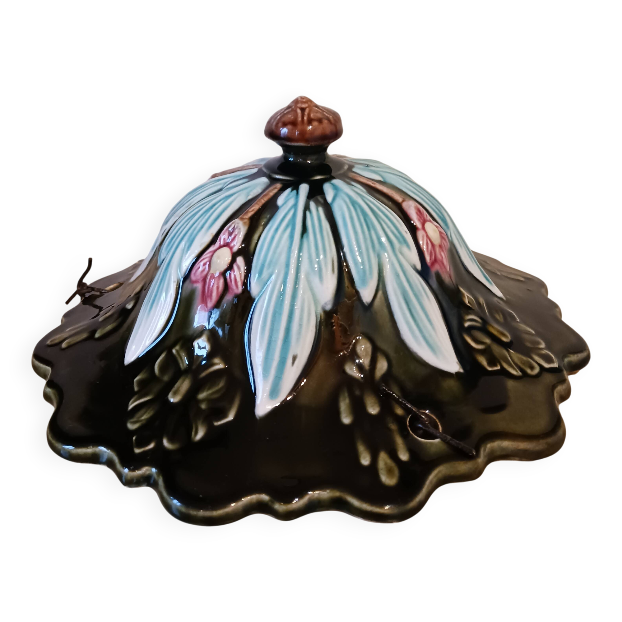 Suspended planter in slipware