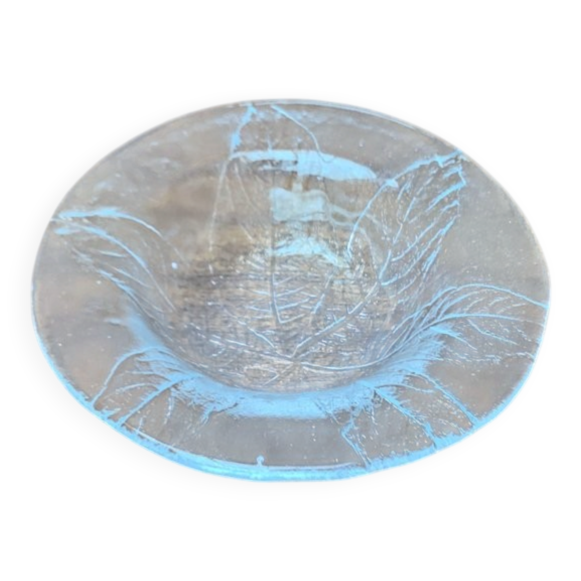 Set of 4 vintage Swedish glass bowls with floral design by Ann Wärff for Kosta Boda.