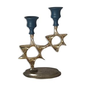 bougeoir en métal shabbat