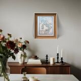 Italy, old map, printed in 1852.