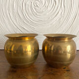 Paire de cache pots en laiton 
