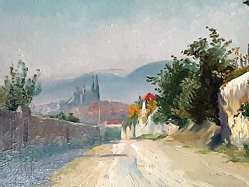 Landscape puydômois of j.bornot (xix-xxth)