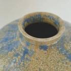 Vintage ceramic stoneware vase 1950 signed gv art deco height 23 cm diameter 22 cm