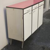 Red formica sideboard
