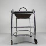 Art Deco serving trolley, chrome-plated, 1920s