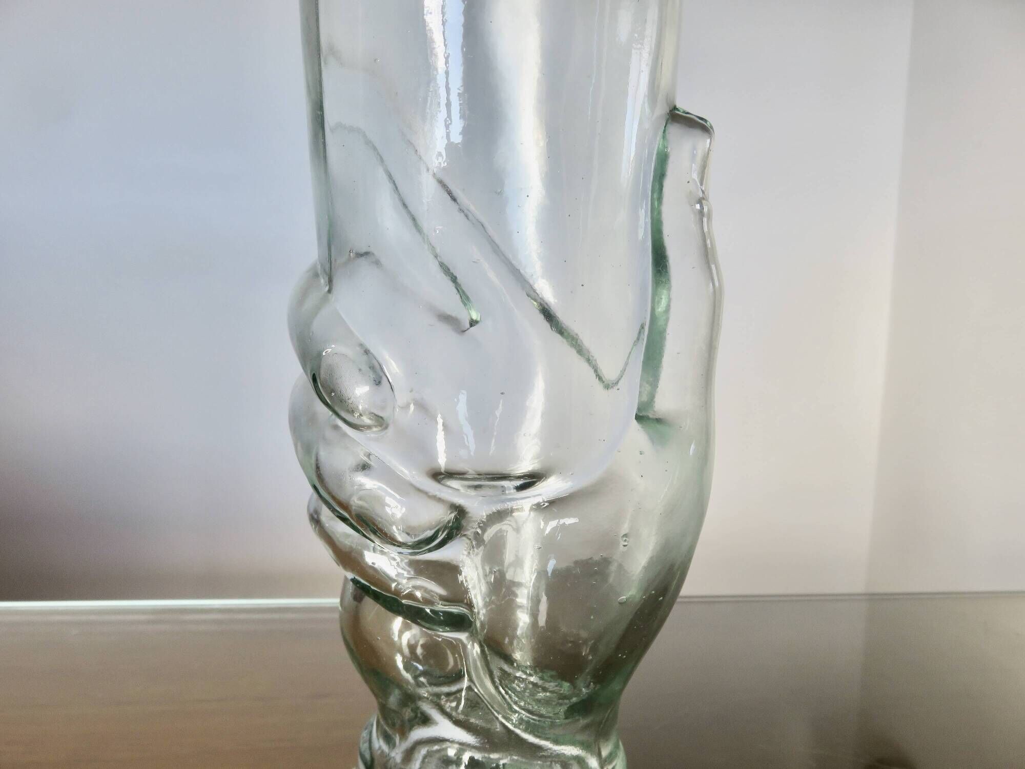 "legras" bottle model "hand bottle" transparent glass, early 20th century