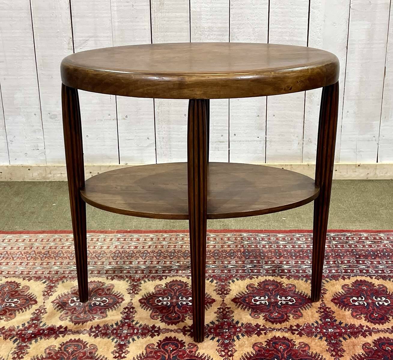 1930s Art Deco beech pedestal table