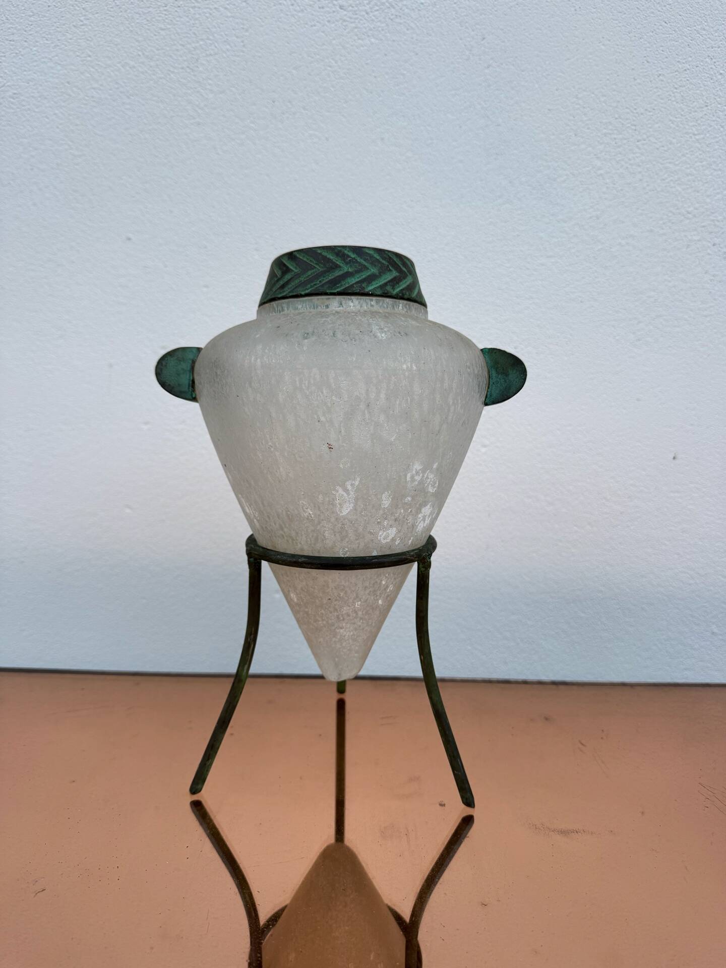 Vase verre Murano Scavo années 80