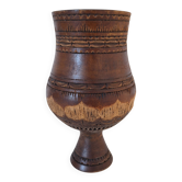 Bowl / Carved wooden vase