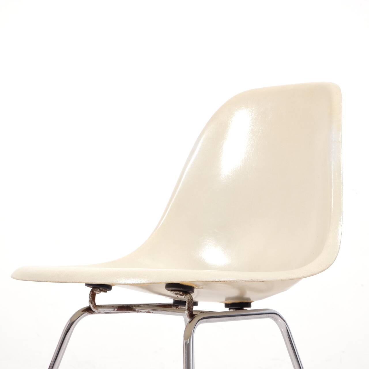Ensemble de 4 chaises Eames en fibre de verre avec base en H pour Fehlbaum par Herman Miller