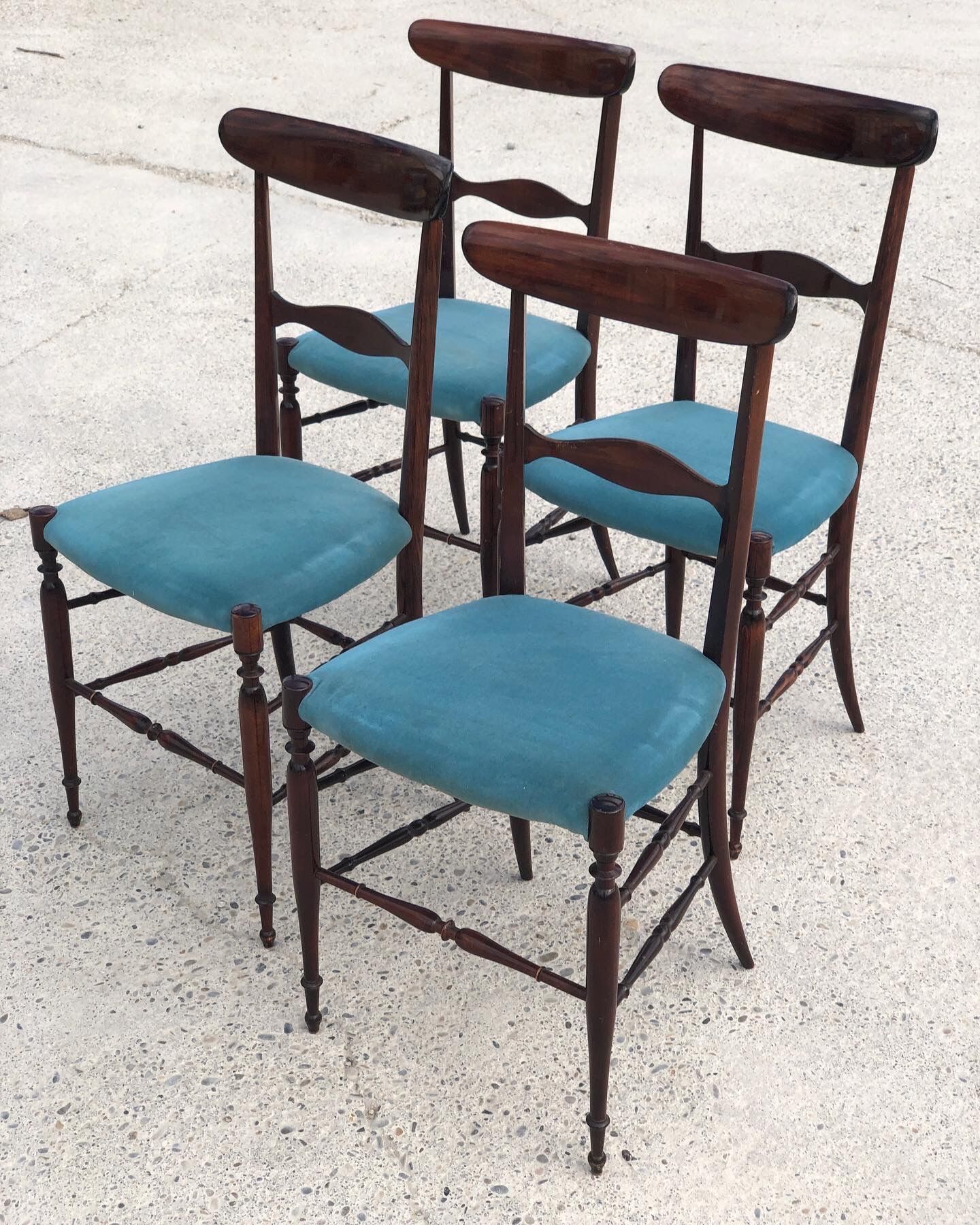 Set of 4 Campanino Chiavari chairs for Fratelli Levaggi 1950