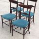 Ensemble de 4 chaises Campanino Chiavari pour Fratelli Levaggi 1950