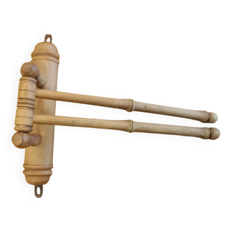 Wooden towel rack