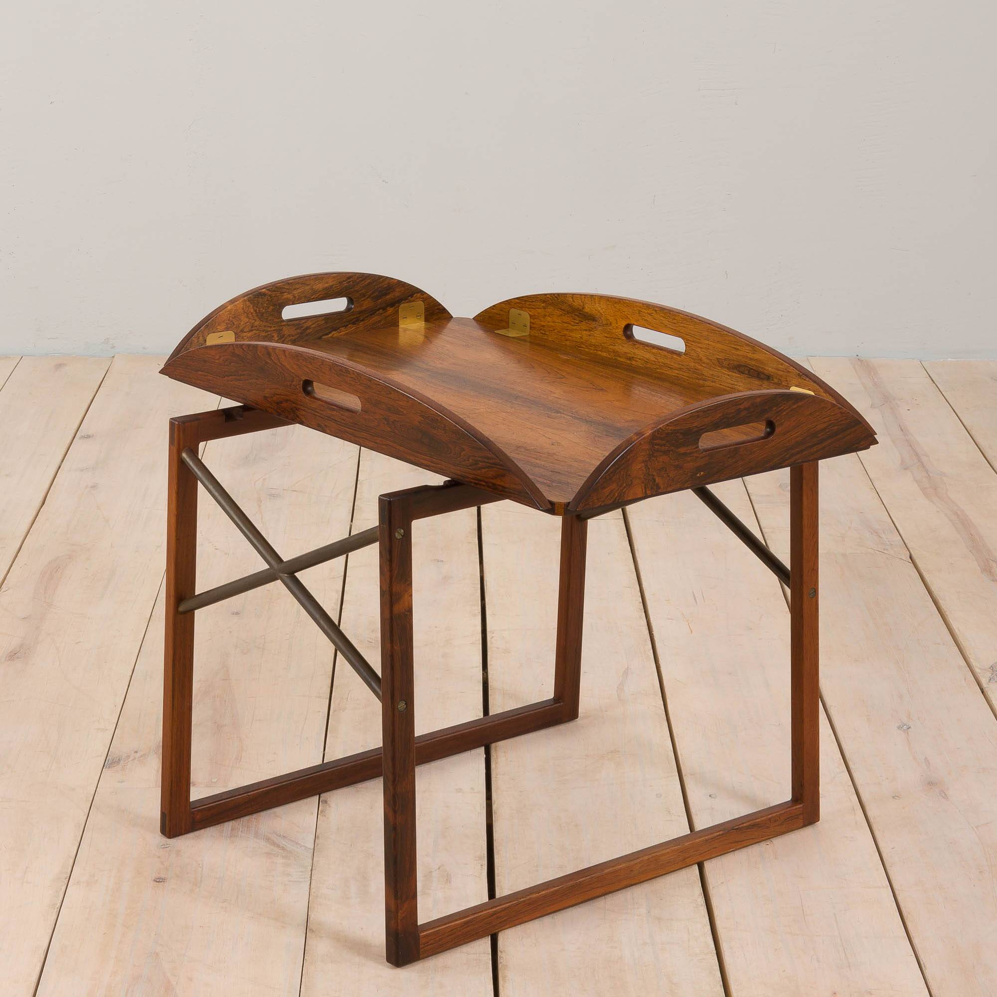 Vintage Rosewood Butler's Tray table by Svend Langkilde, Denmark, 1960s