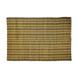 Romanian vintage carpet black design on a yellow background