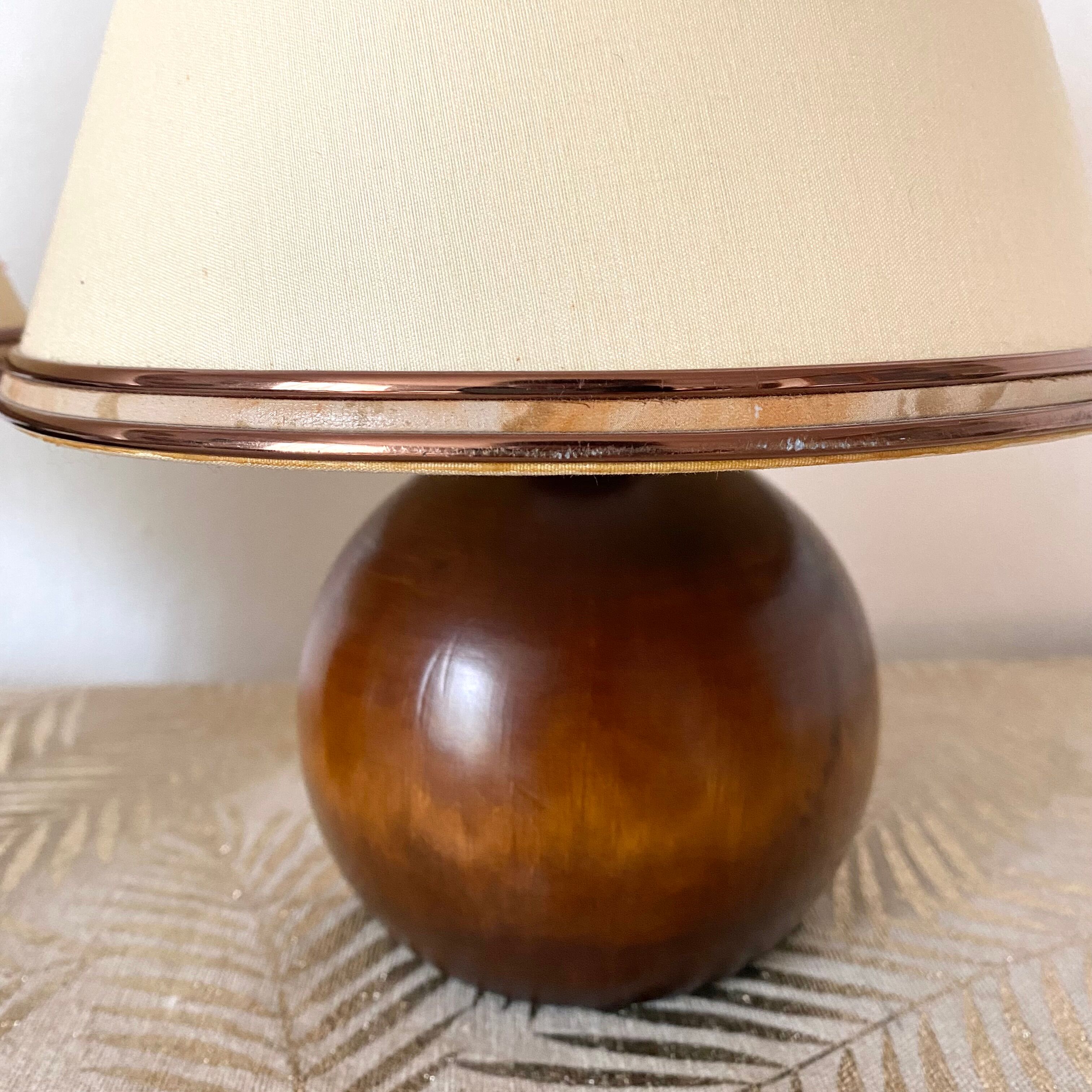 Pair of bedside lamps foot ball