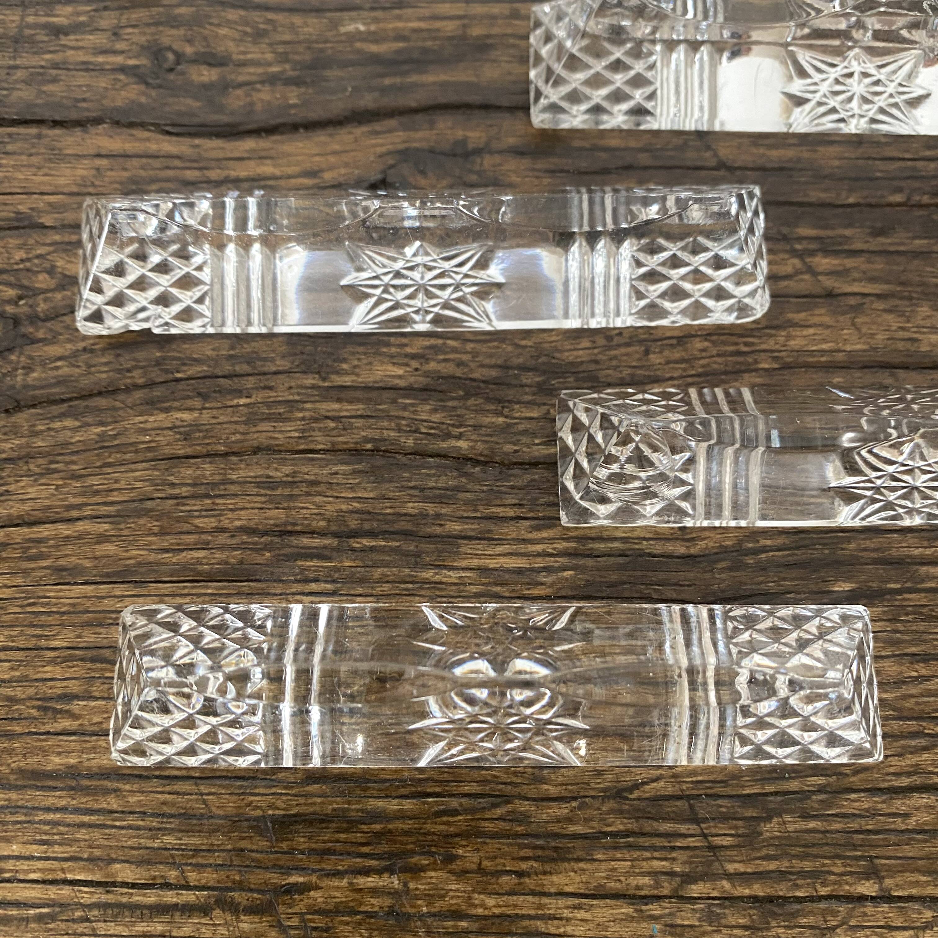 Porte couteaux vintage en verre