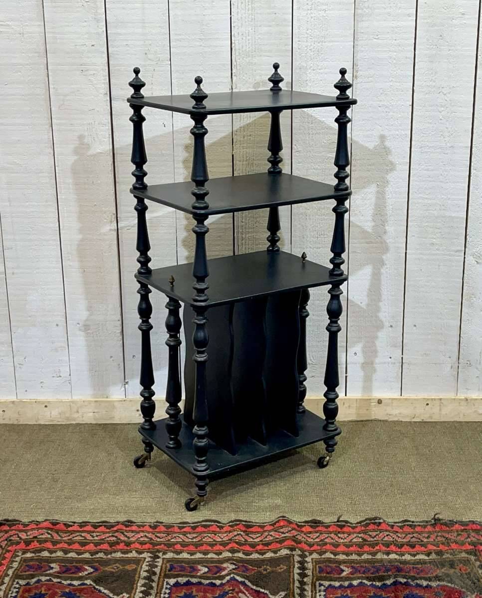 Blackened wooden music stand from the late 19th century