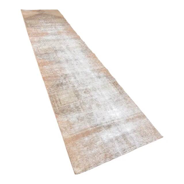 Vintage Turkish hallway carpet from the 1920s - 89 cm × 355 cm