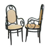 Paire de fauteuils Thonet modèle n°17 ou Long John