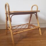 Rattan end table