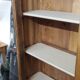 Two-door display cabinet in transitional style.