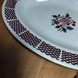 Ancien plat de service motifs fleurs  st amand vintage