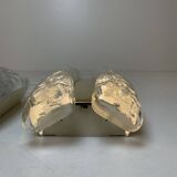 Appliques en verre et laiton par Doria, années 1960