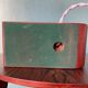 Vintage mid-century modern Danish sculptural teak table lamp